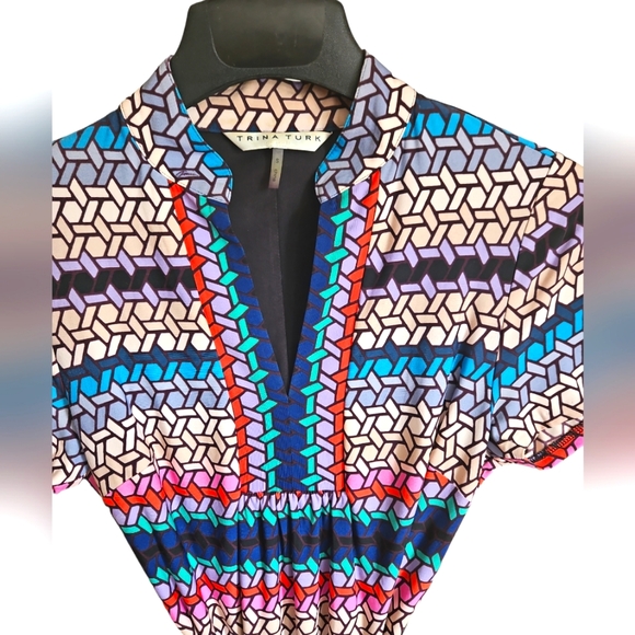 Trina Turk Dresses & Skirts - Trina Turk Joni Stained Glass Mini Dress Womens S